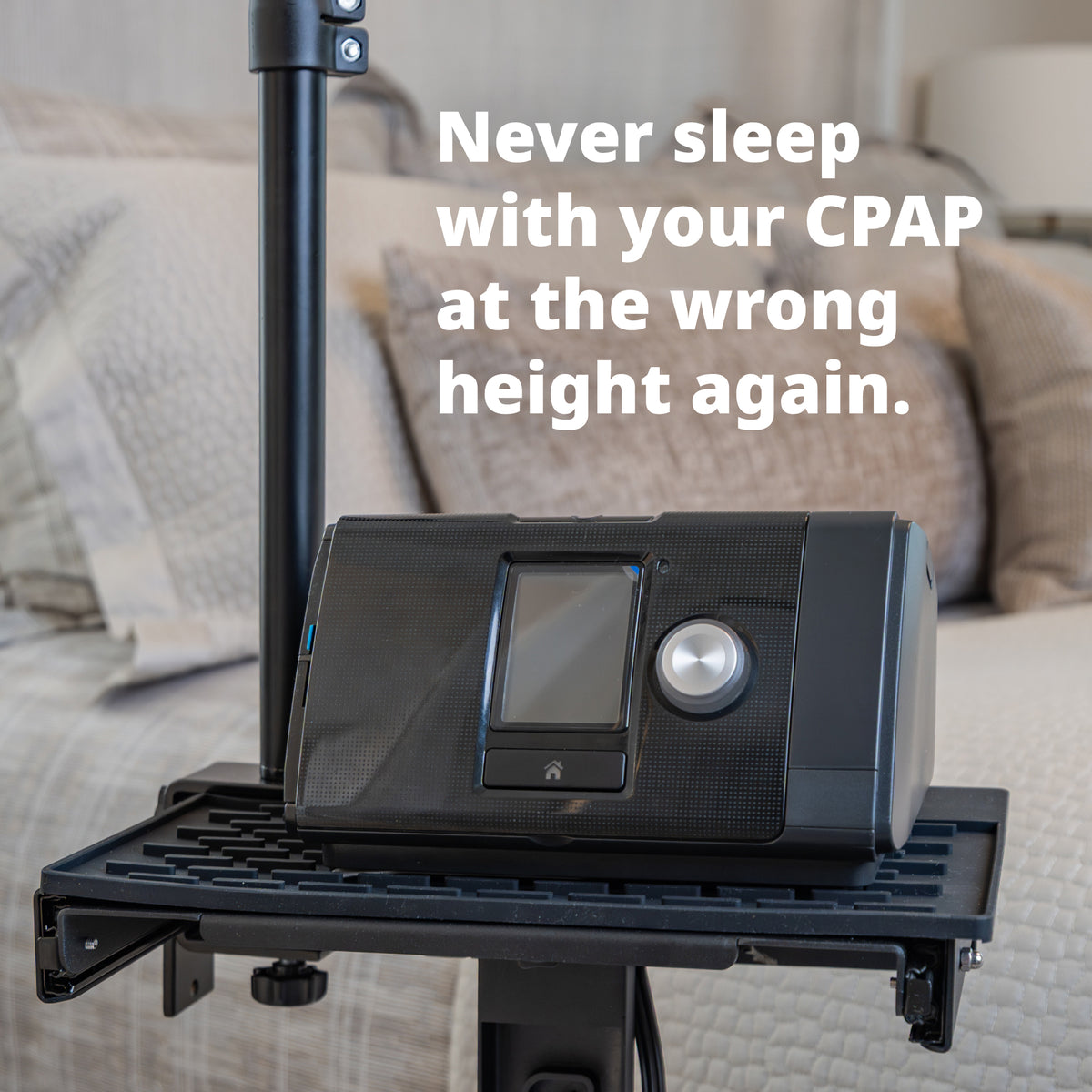 My CPAP Caddy™ | Adjustable, Rolling CPAP Stand for Better Sleep.